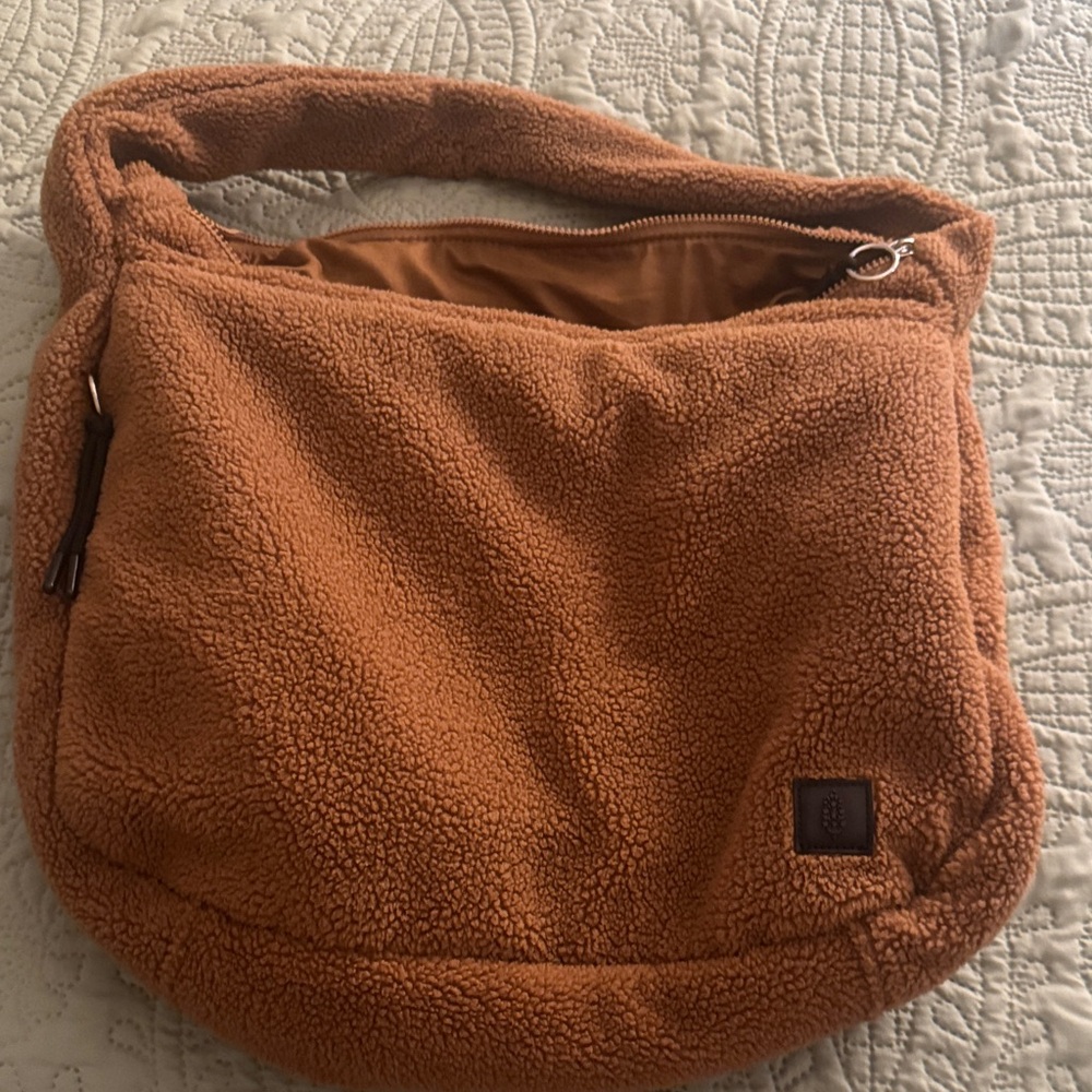 Cozy tan Free people Sherpa Shoulder Bag